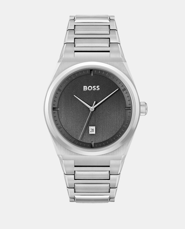 эффектный браслет со звеньями kalinka Steer-Men 1513992 стальные мужские часы Boss, серебро