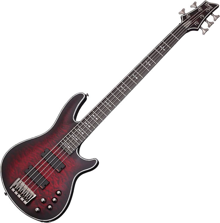 Басс гитара Schecter Hellraiser Extreme-5 Electric Bass Crimson Red Burst Satin