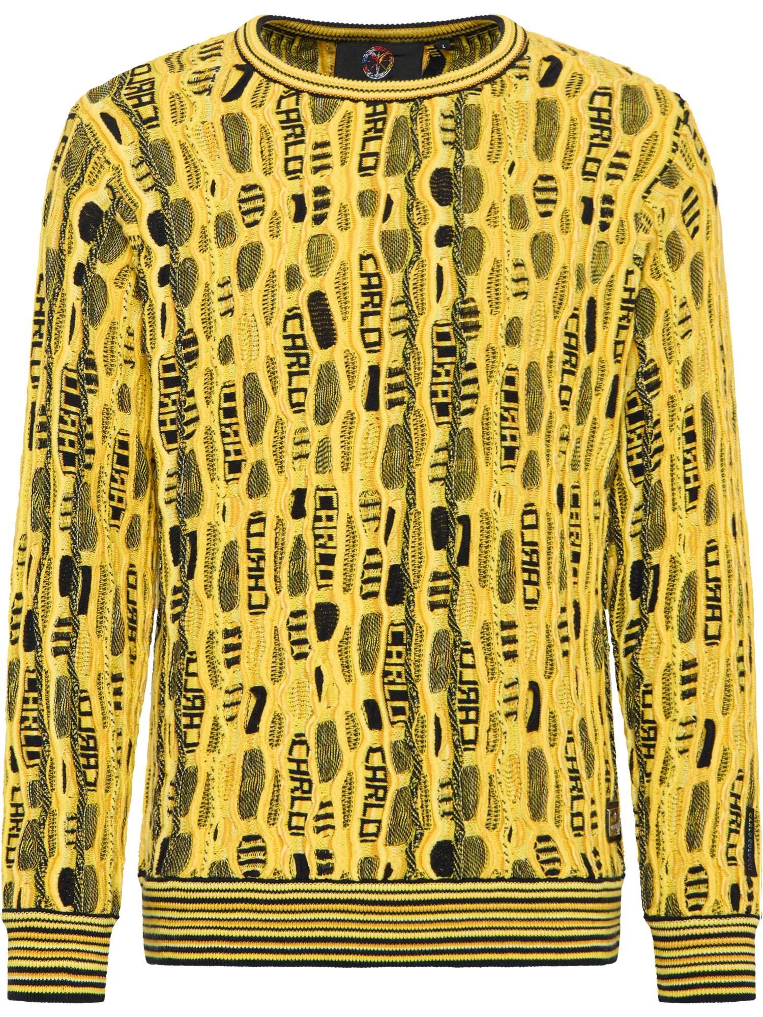 Пуловер Carlo Colucci Rundhals De Curtis, желтый пуловер carlo colucci rundhals casna красный