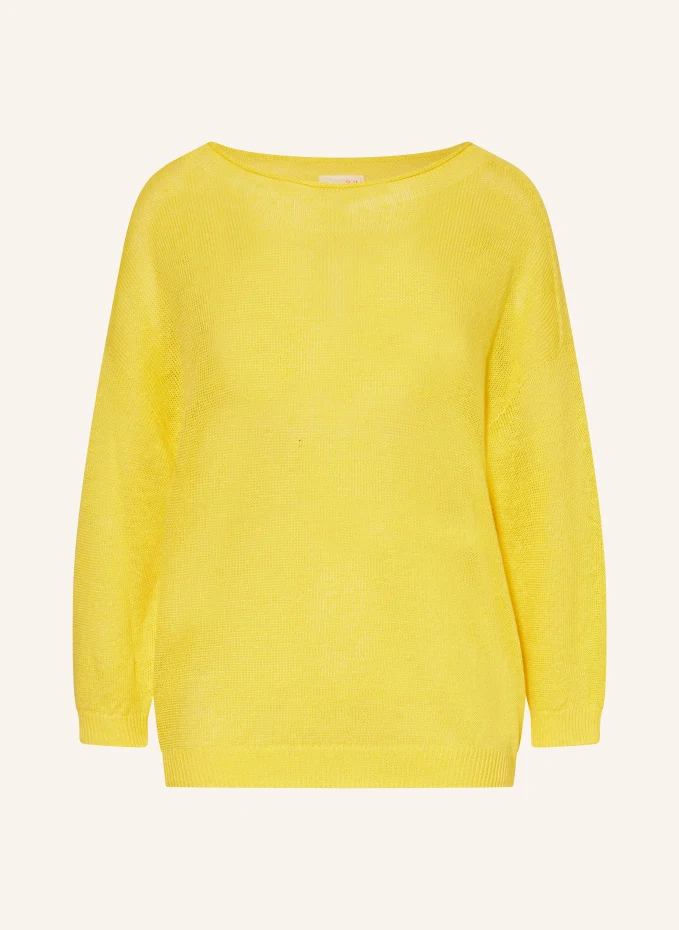 Льняной свитер Oui, желтый