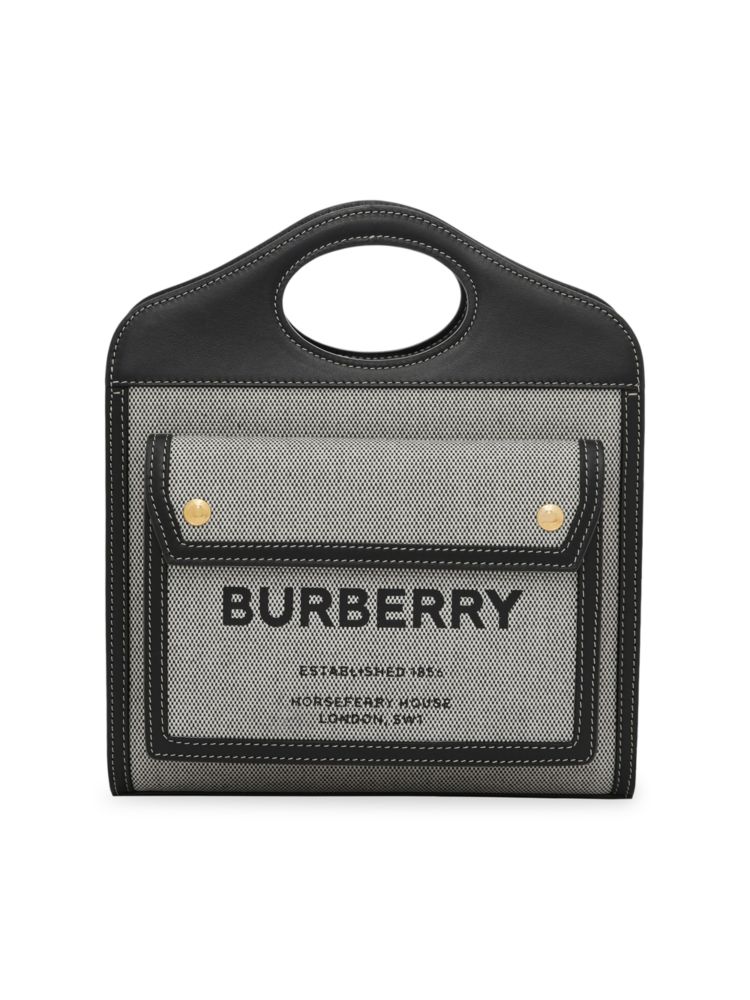 

Сумка с логотипом Horseferry на верхней ручке Burberry, черный