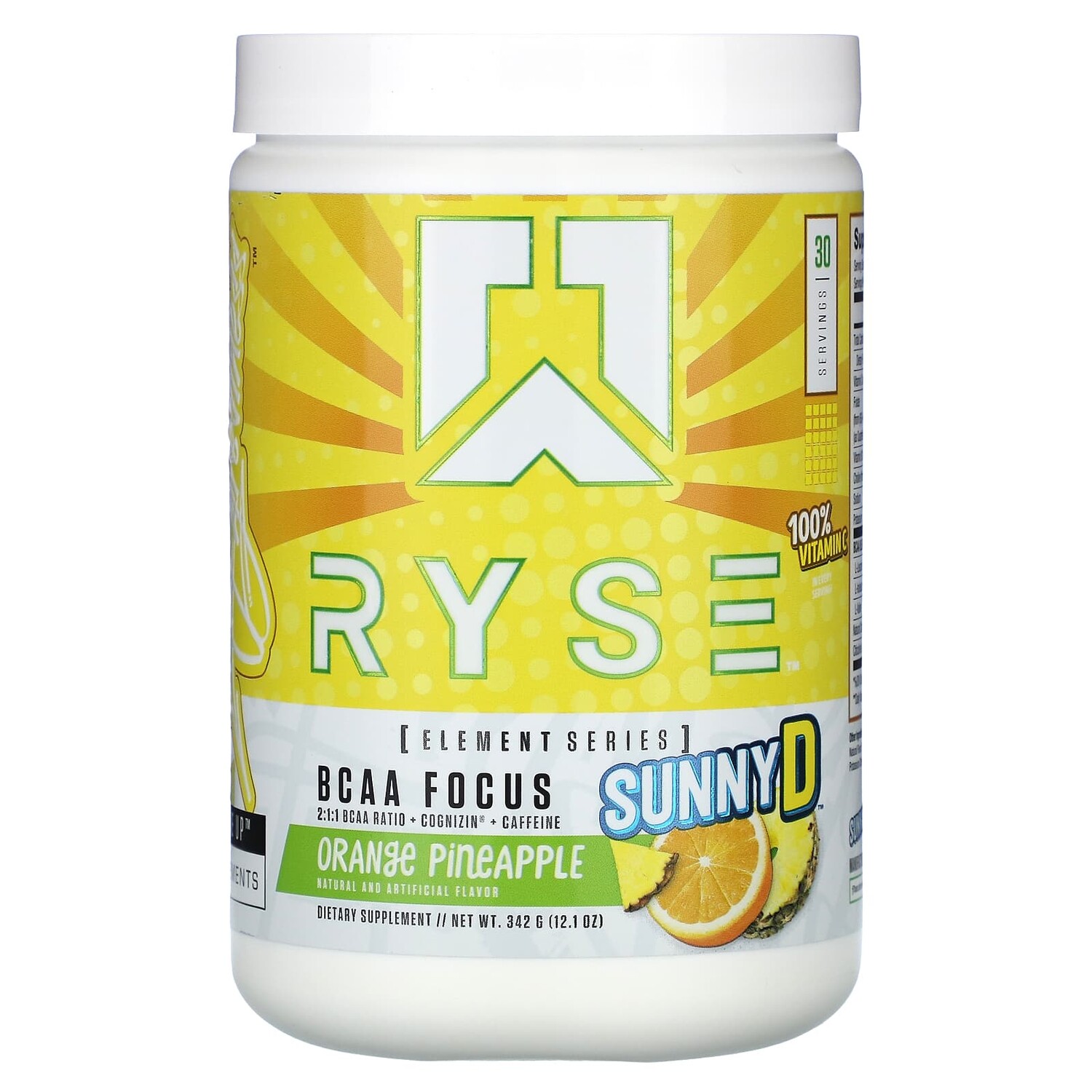 

Element Series, BCAA Focus, Sunny D, апельсиновый ананас, 342 г (12,1 унции), Ryse Supps
