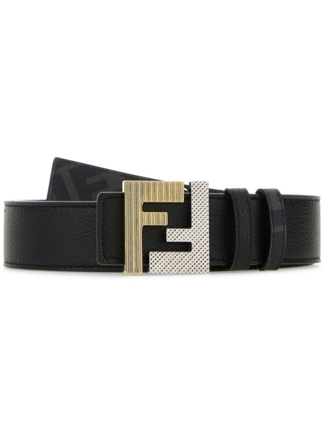 

Ремень с логотипом FF FENDI, черный