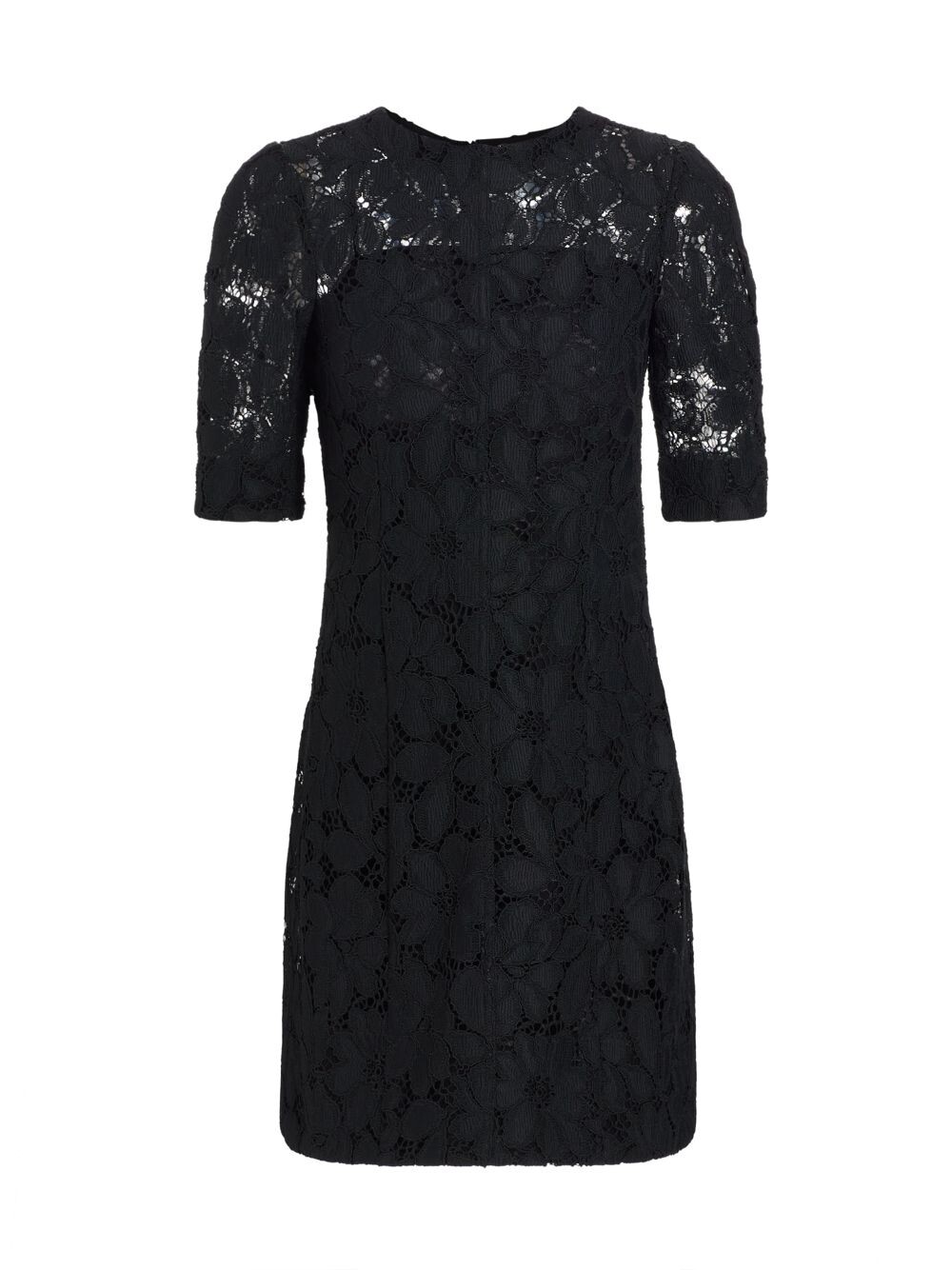 

Кружевное мини-платье с короткими рукавами Proenza Schouler, черный