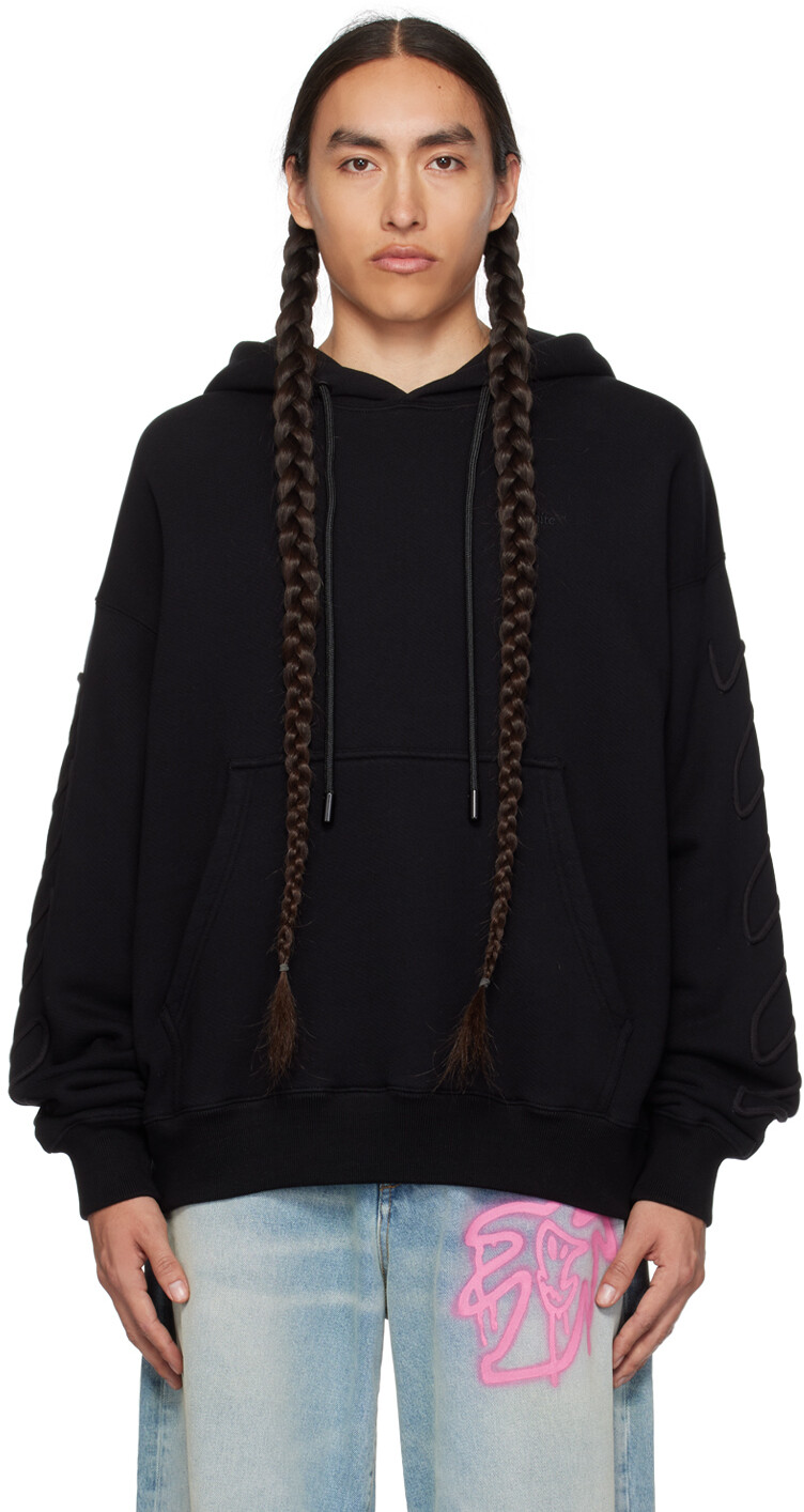 

Off-White Черная худи для скейтбординга, Черный