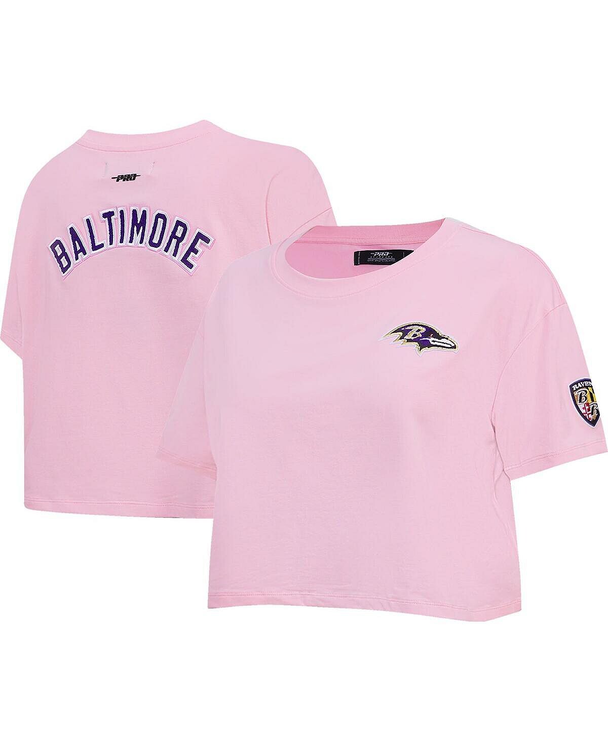 

Женская розовая укороченная футболка свободного кроя Baltimore Ravens Pro Standard, розовый
