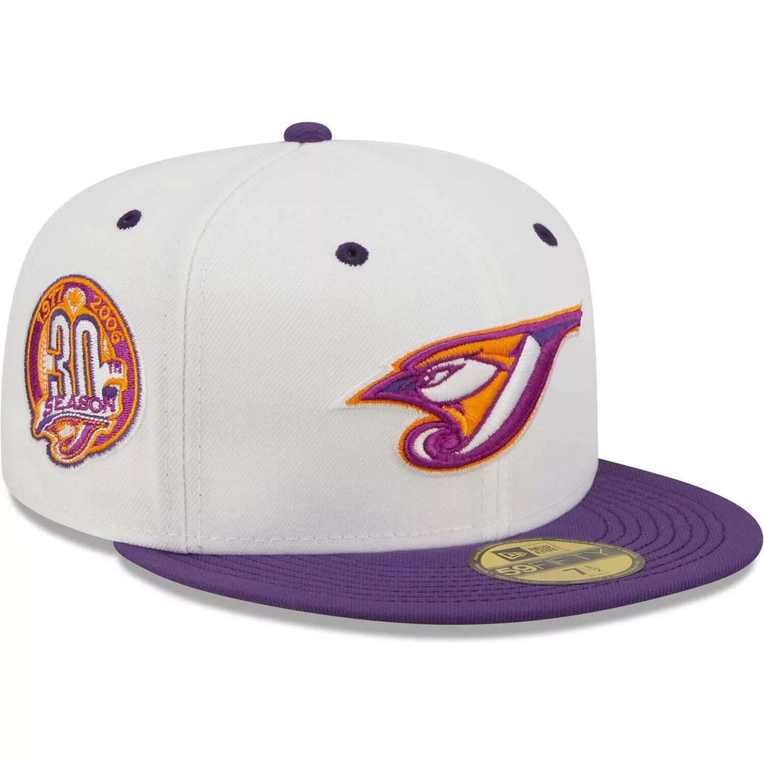

Мужская шляпа New Era белого/фиолетового цвета Toronto Blue Jays 30th Season Grape Lolli 59FIFTY