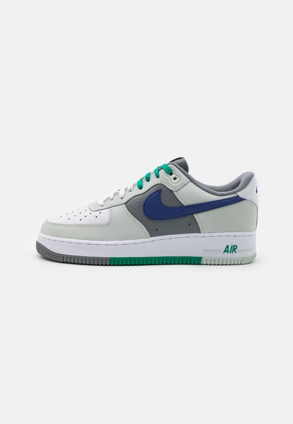 

Кроссовки Nike AIR FORCE 1 07, светло-серебристый/темно-королевский синий/белый/дымчато-серый/малахитовый