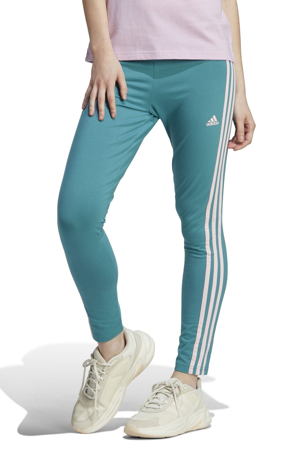 

Леггинсы Sportswear Essentials с высокой талией и тремя полосками adidas, зеленый