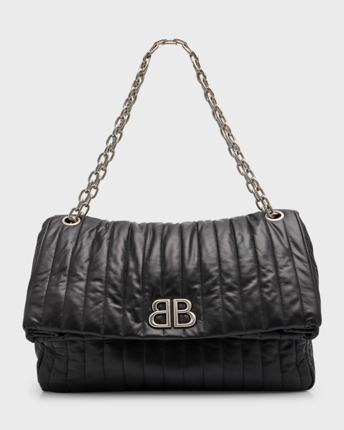 

Большая стеганая сумка-цепочка Monaco Balenciaga, цвет 1000 Black