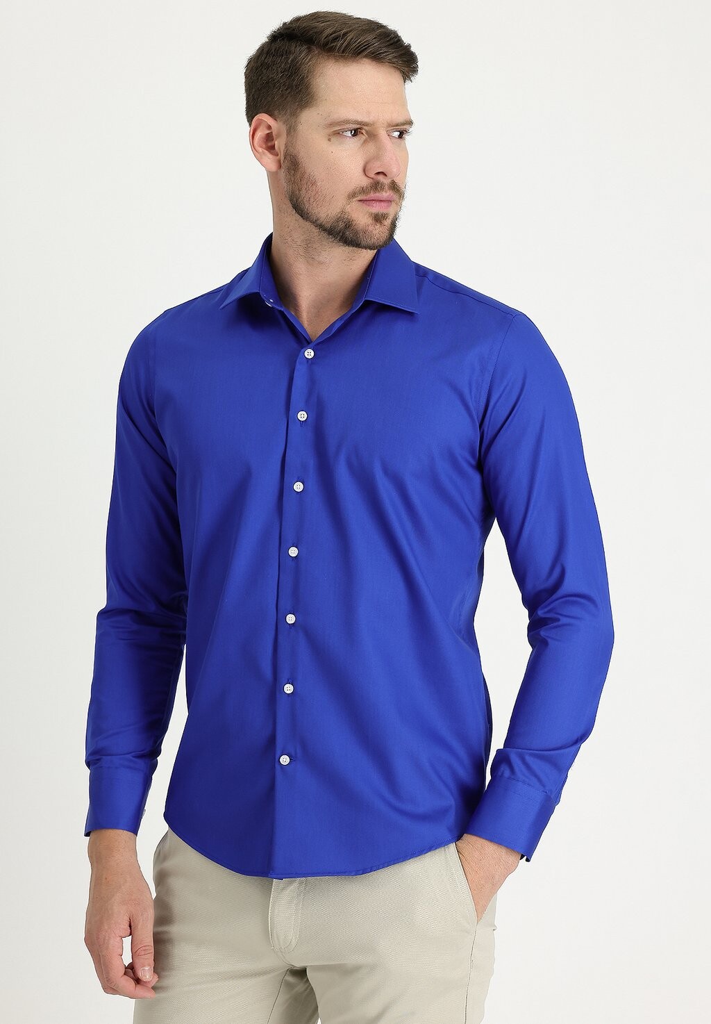 

Деловая рубашка NON IRON (BUEGELFREI) SLIM FIT Kigili, цвет Sax Blue