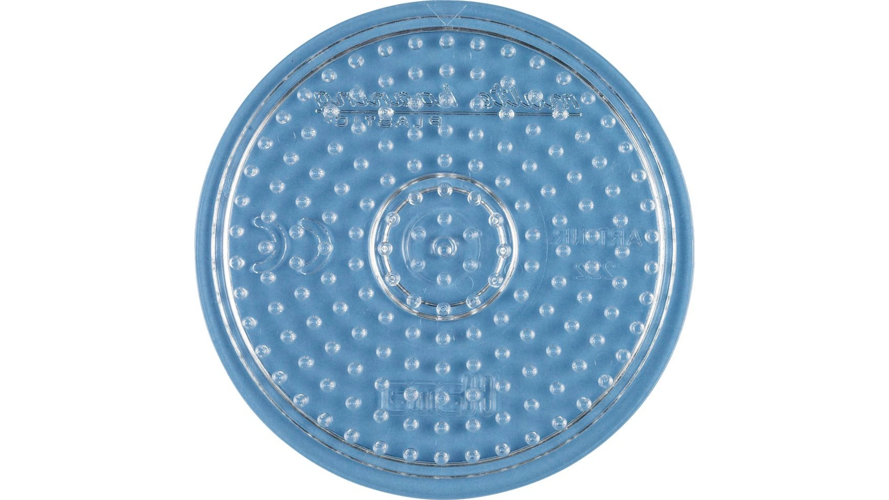 Гладильные бусы миди5+ пластина круглая маленькая, прозрачная Hama Perlen цена и фото
