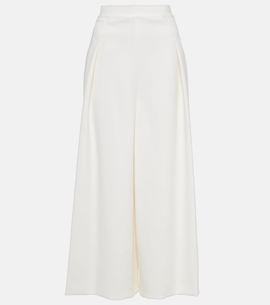 Укороченные широкие брюки nadja из смесовой шерсти Fforme, белый