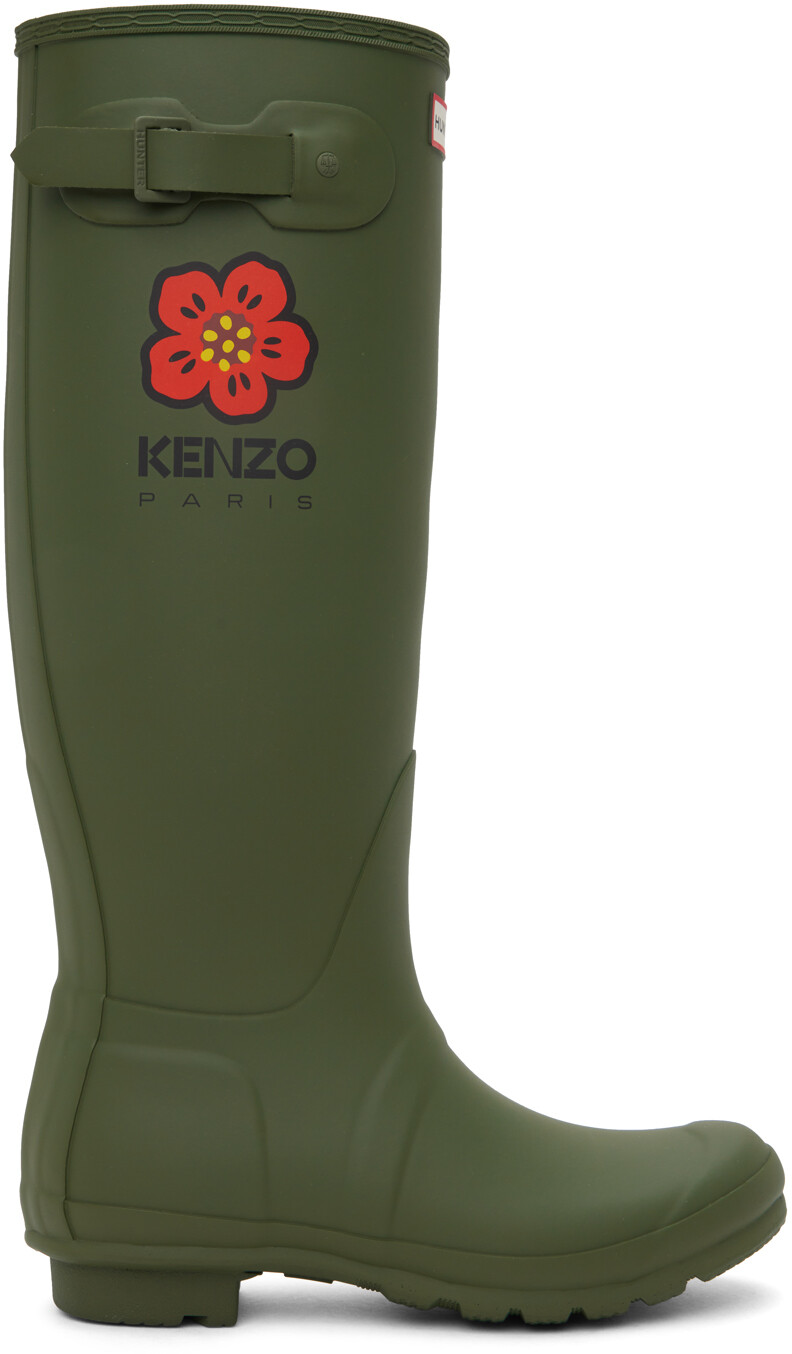 

Зеленые резиновые сапоги Paris Hunter Edition Kenzo, Зеленый