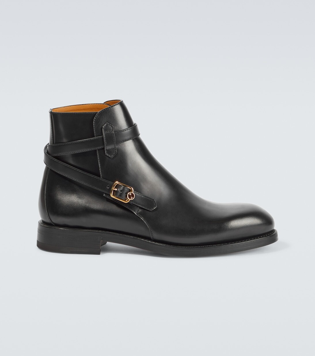 

Кожаные ботильоны с логотипом interlocking g Gucci, черный