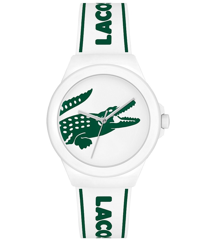 

Аналоговые часы Lacoste унисекс Neocroc с белым силиконовым ремешком, белый