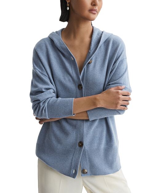

Кардиган Evie с капюшоном REISS, цвет Blue
