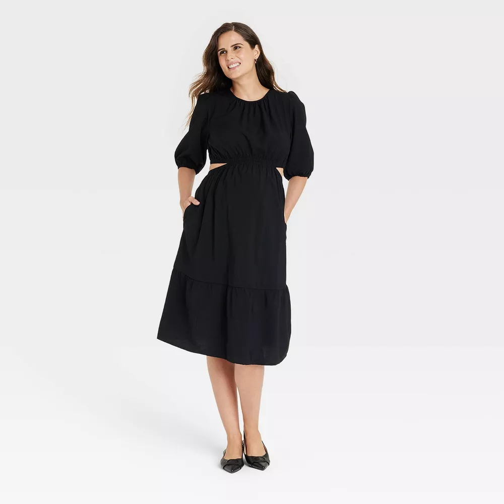 

Платье для беременных с вырезами и рукавами по локоть - Isabel Maternity от Ingrid & Isabel Isabel Maternity by Ingrid & Isabel, цвет Black