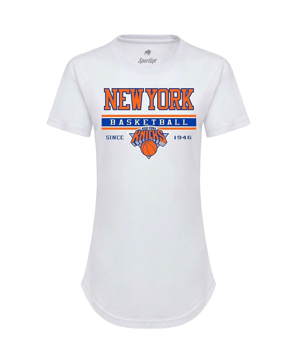 

Женская белая футболка New York Knicks Classic с надписью Phoebe Tri-Blend Sportiqe, белый