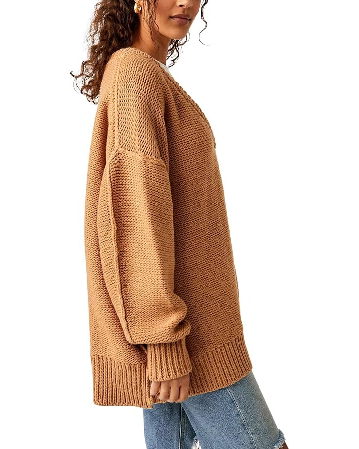 

Свитер Free People Alli V-Neck, кэмел