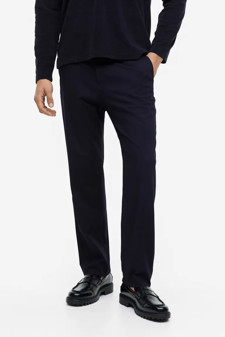 Деловые брюки стандартного кроя H&M, синий