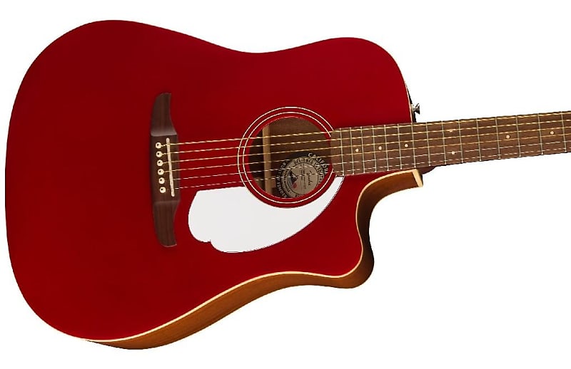Акустическая гитара Fender Redondo Player Acoustic Electric Guitar Candy Apple Red цена и фото