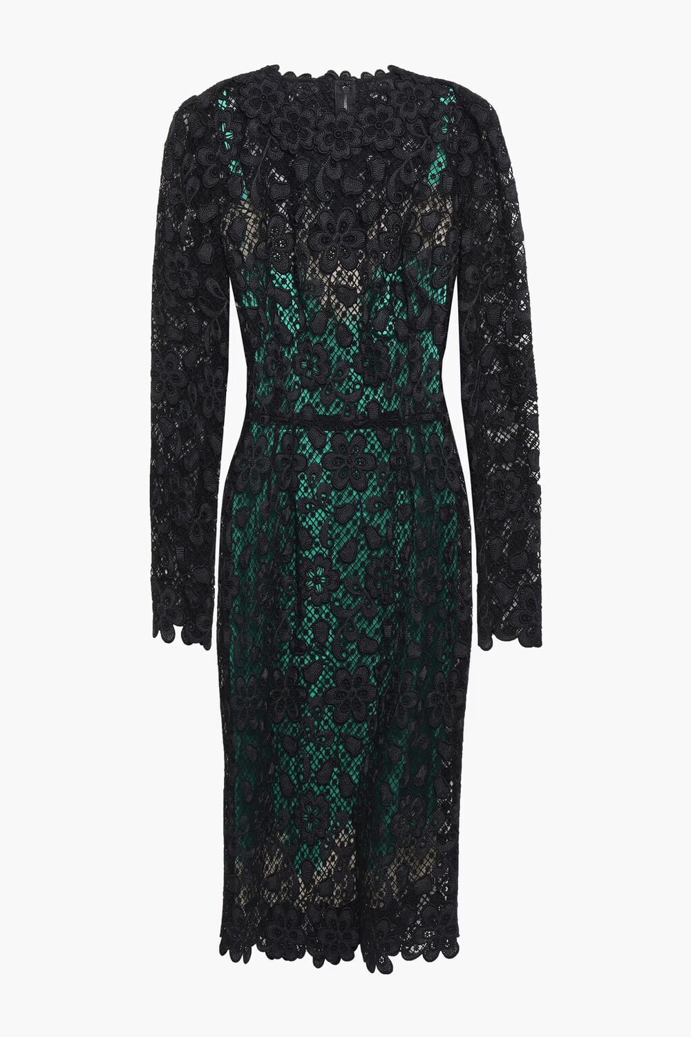 

Платье из хлопкового гипюра и кружева Dolce & Gabbana, черный