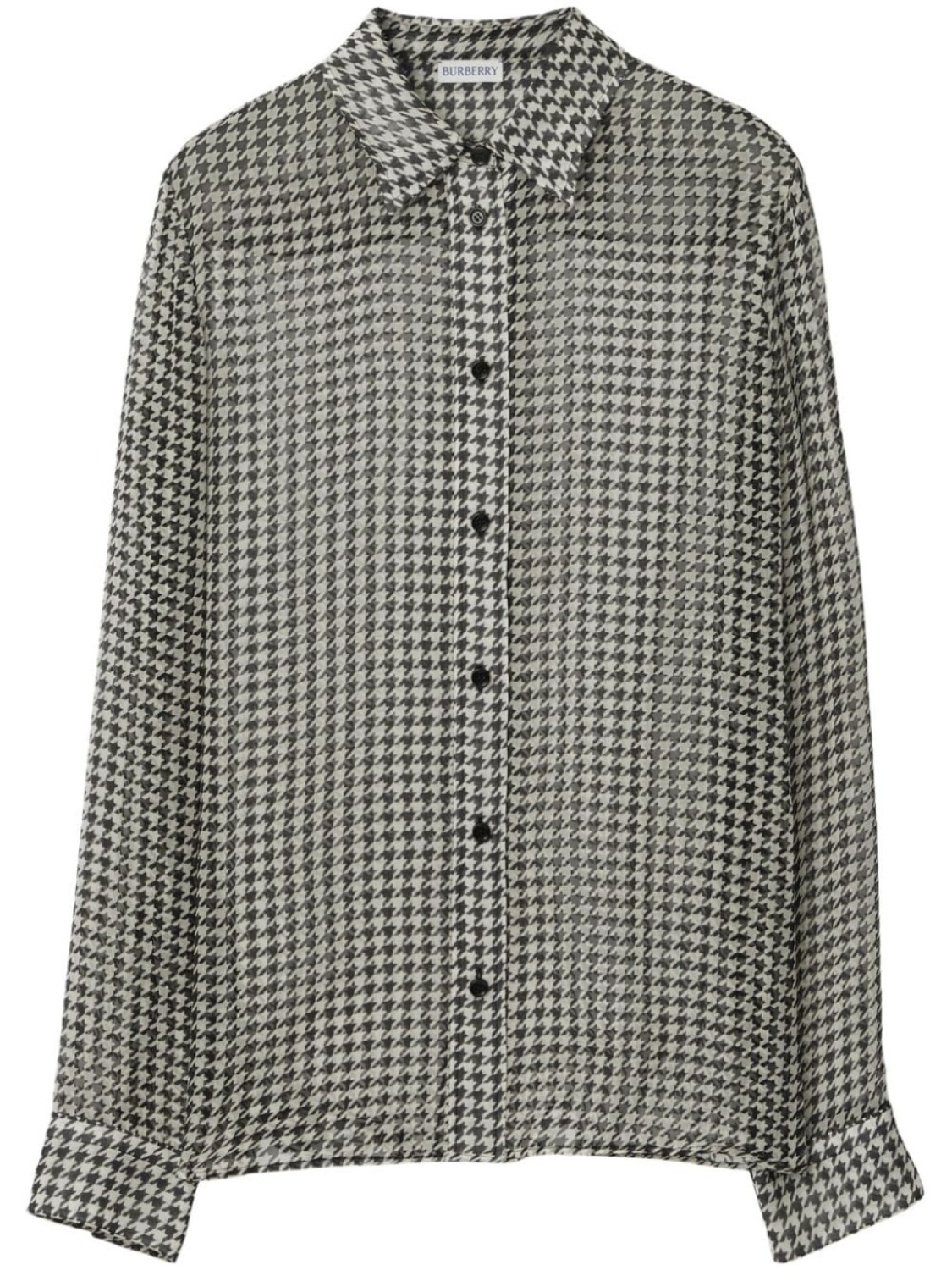 

Burberry шелковая рубашка в ломаную клетку, черный