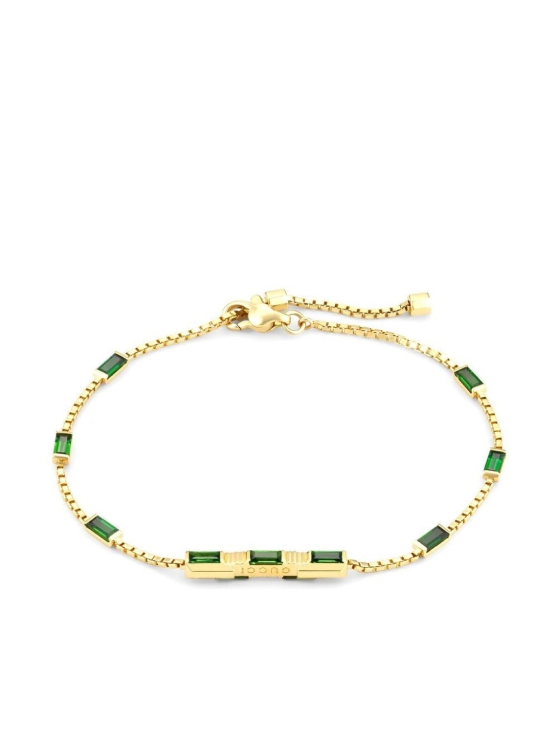 

Браслет Link to Love из желтого золота с турмалином Gucci, золотой