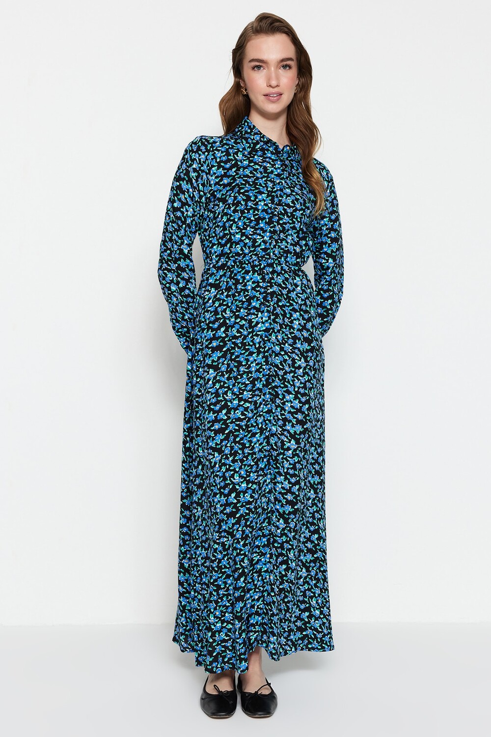 

Платье - Черное - Платье-рубашка Trendyol Modest, черный