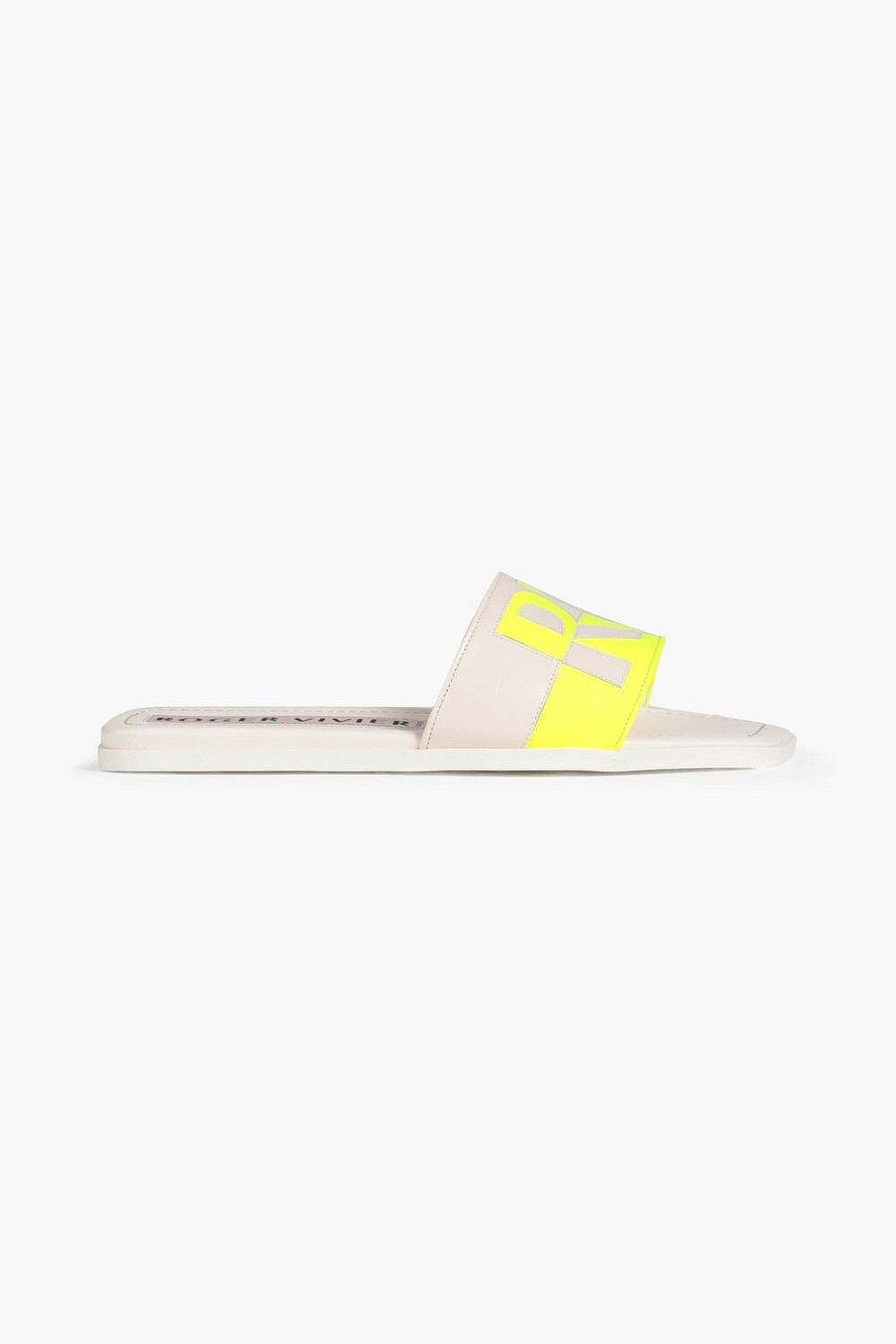 

Двухцветные кожаные шлепанцы Call Me Vivier ROGER VIVIER, желтый