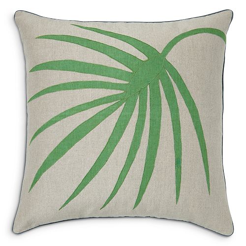 Декоративная подушка из пальмовых листьев, 20 x 20 дюймов Joanna Buchanan, цвет Green