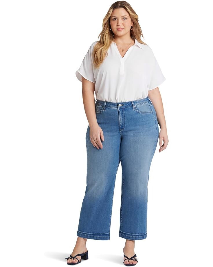 

Джинсы NYDJ Plus Size Teresa Wide Leg Ankle in Riviera Sky, цвет Riviera Sky