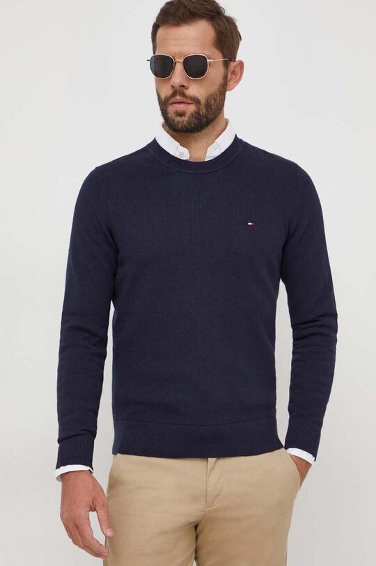 

Хлопковый свитер Tommy Hilfiger, темно-синий