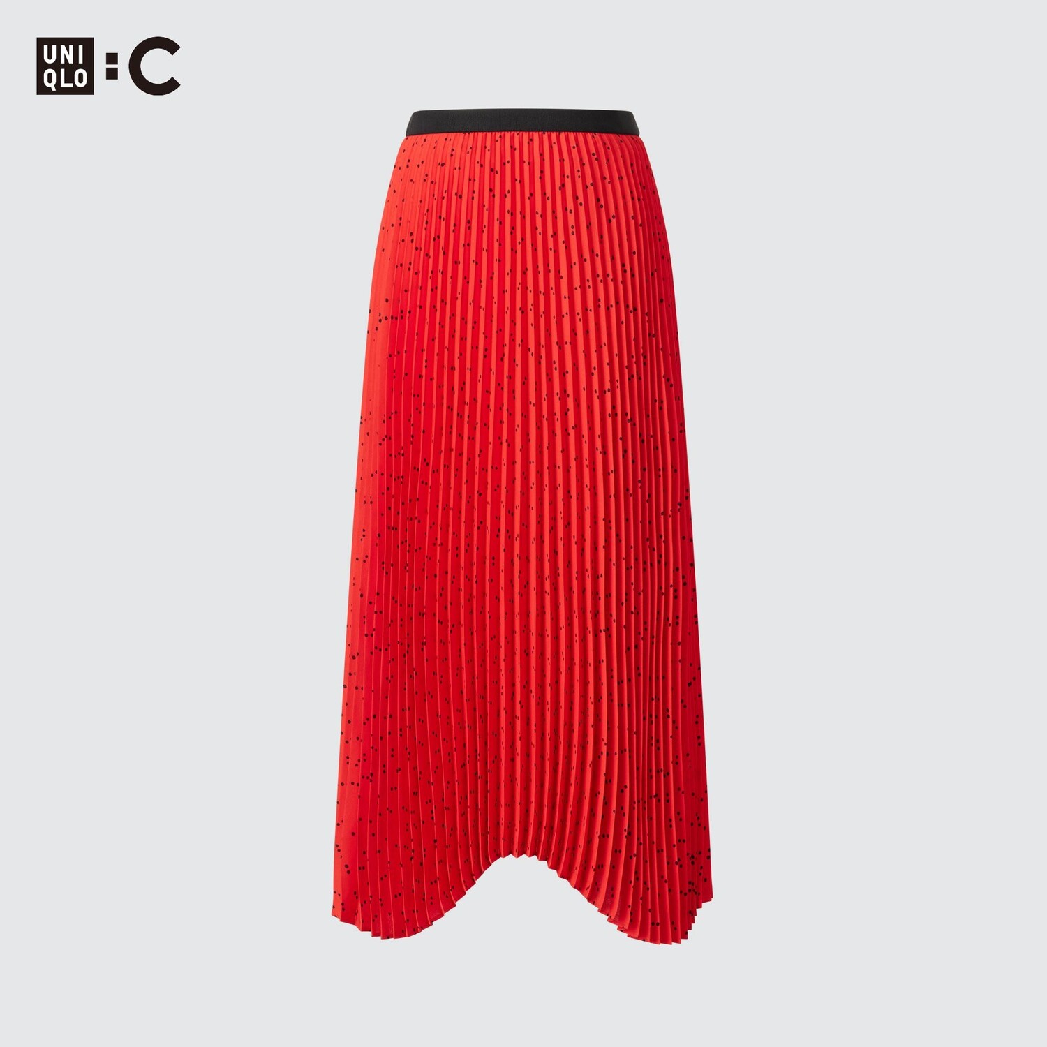 

Юбка плиссированная Uniqlo в горошек, красный