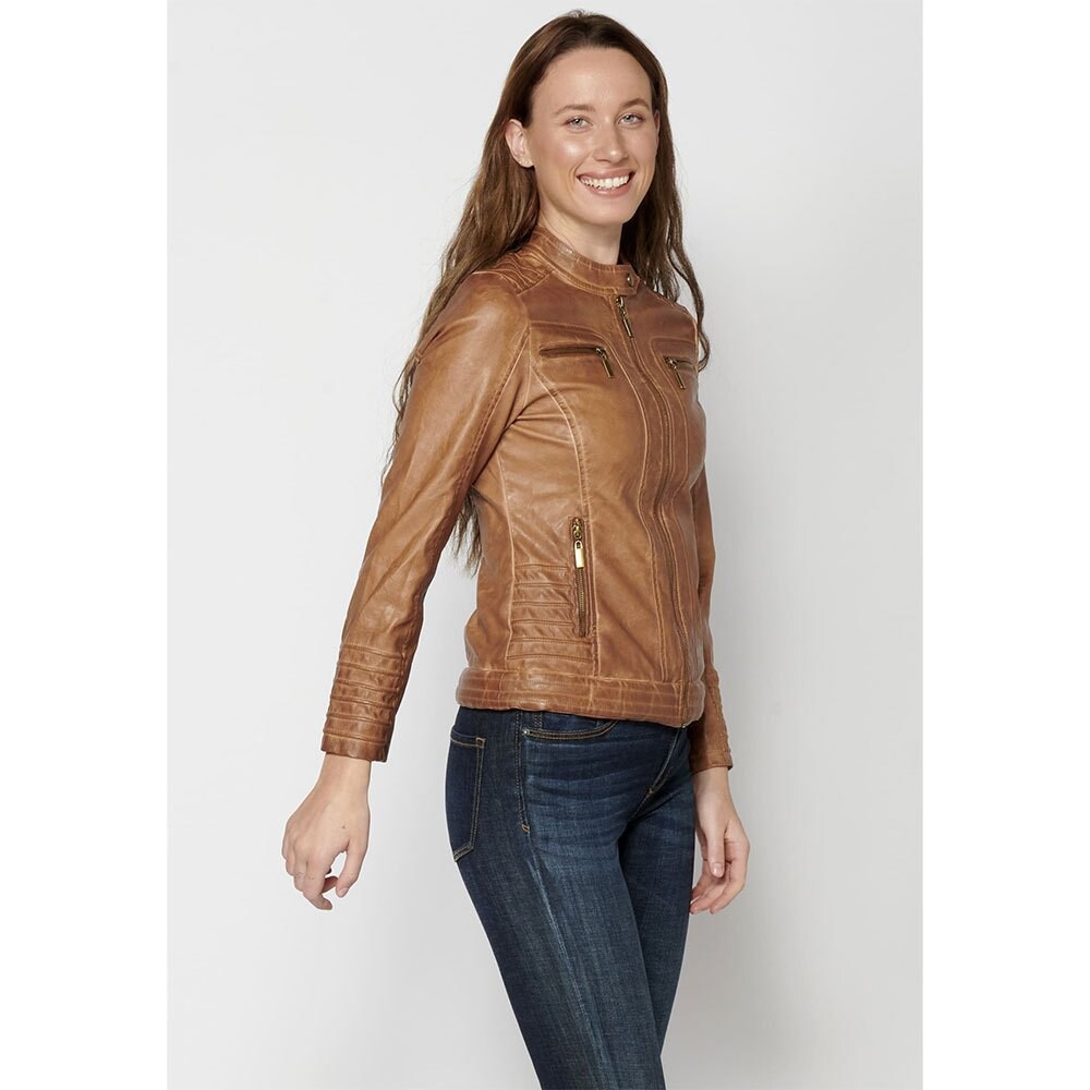 

Куртка Koroshi 2312JA08-000087 Leather, коричневый