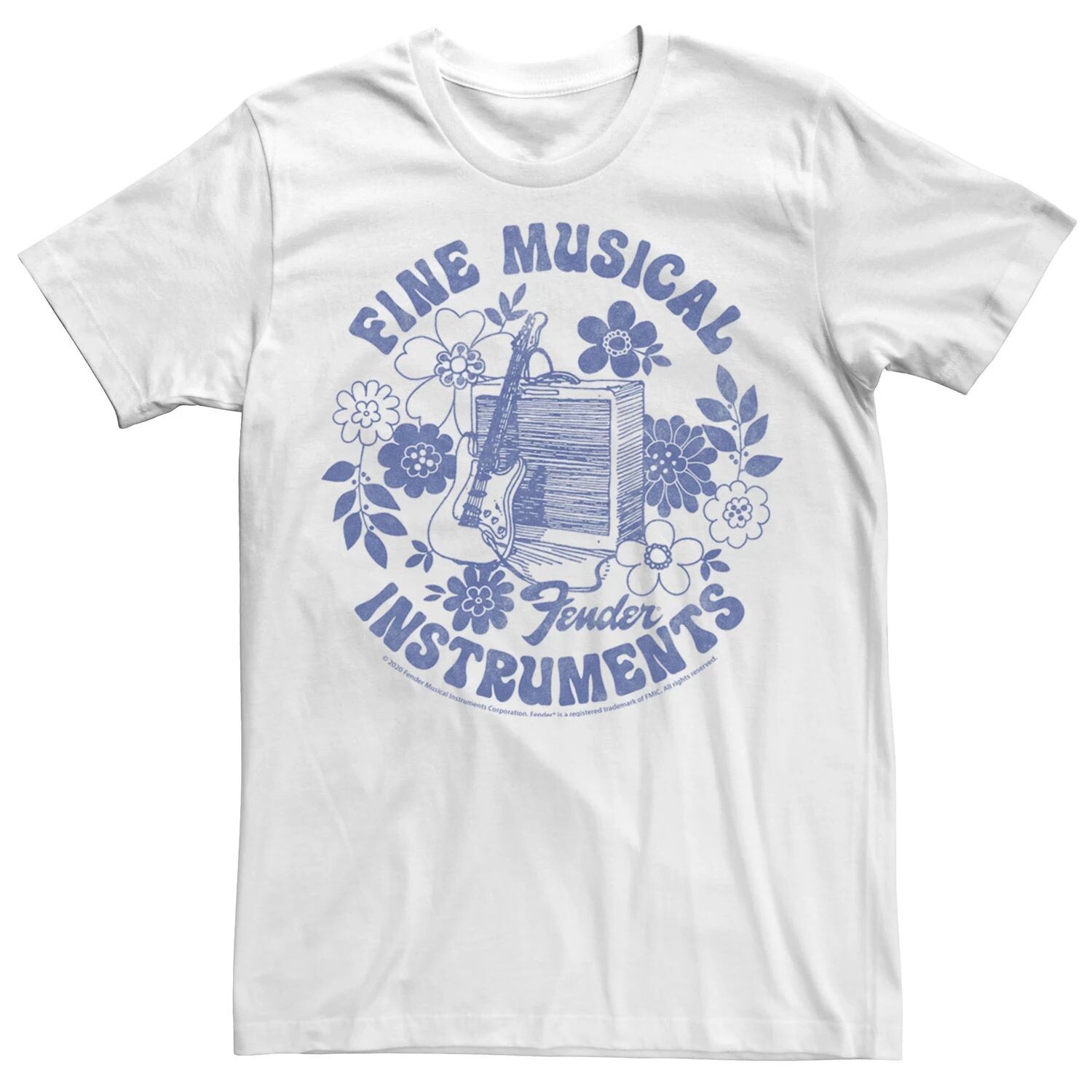 

Детская футболка Fender Fine Musical Instruments с гитарой и цветочным усилителем Boyfriend Tee Licensed Character