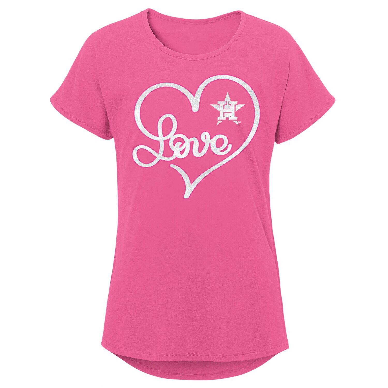 

Молодежная розовая футболка для девочек Houston Astros Lovely Outerstuff