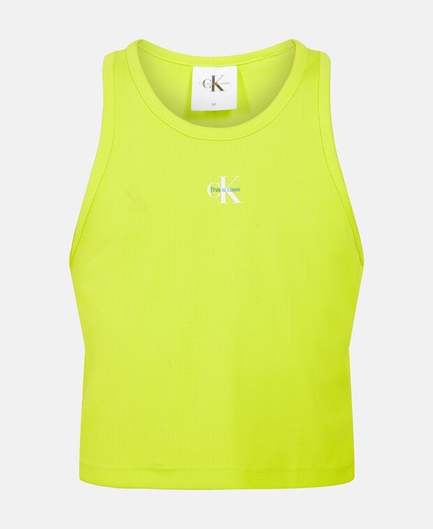 

Укороченный топ Calvin Klein Jeans, неоновый зеленый