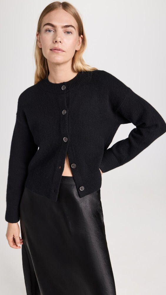 

Кардиган Vince Cropped Button, черный