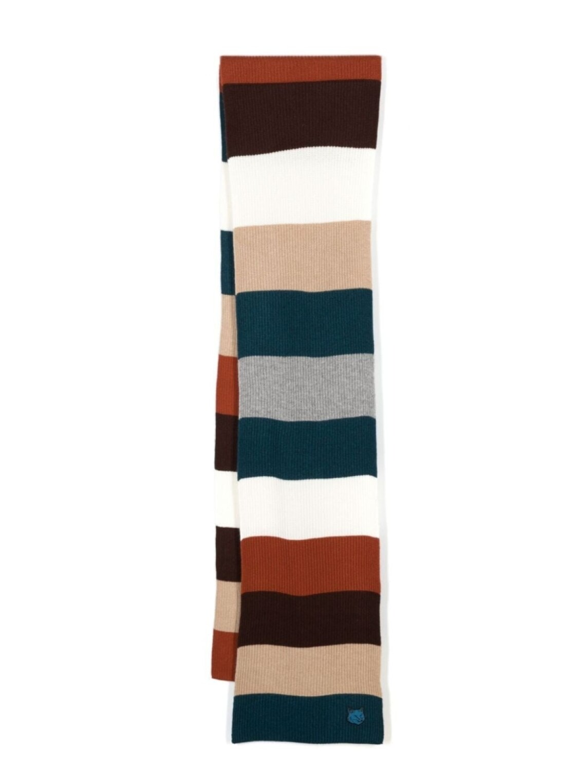 

Maison Kitsuné шарф Preppy в полоску, коричневый