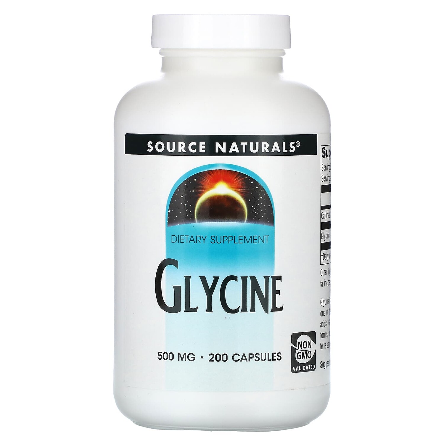 

Глицин, 250 мг, 200 капсул, Source Naturals