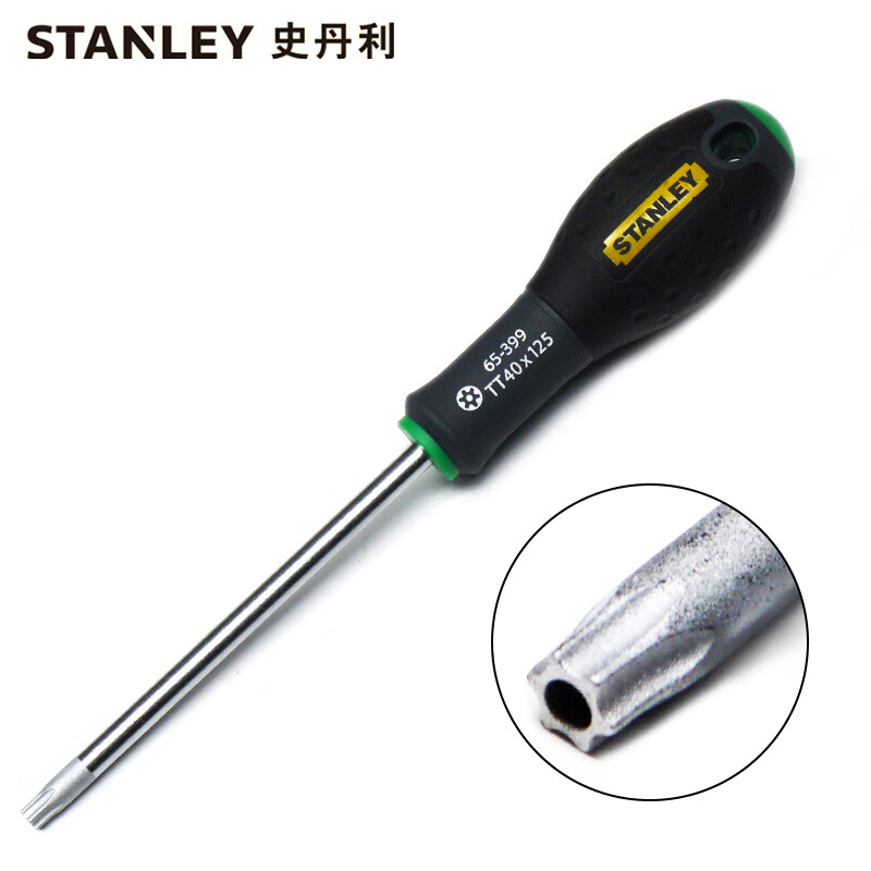 Stanley Отвертка STANLEY с трехцветной ручкой и средним отверстием в форме цветка TT40x125 мм Отвертка Отвертка Многофункциональный инструмент для ремонта 65-399-14 Корпоративная настройка