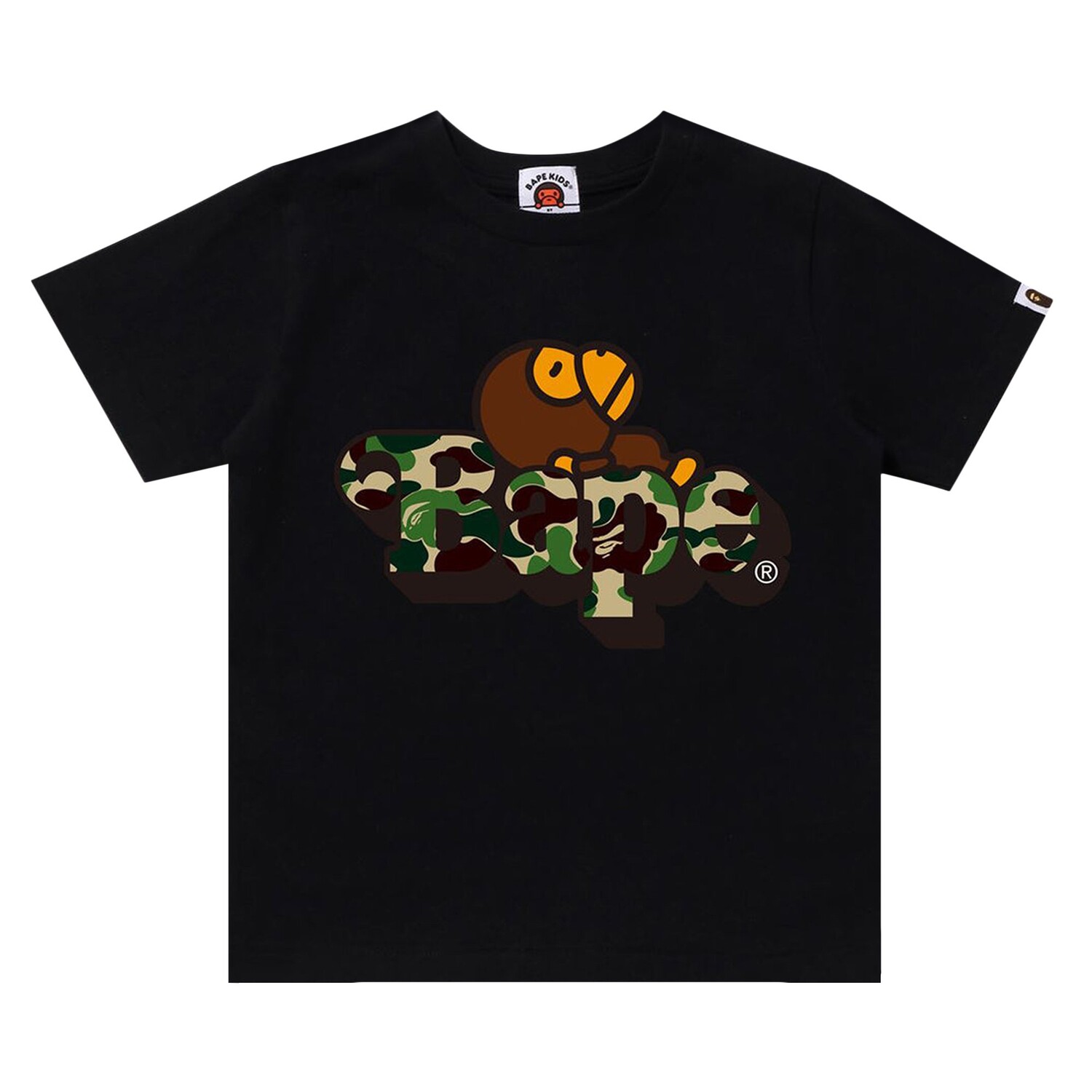 

Футболка BAPE ABC Camo Milo на Big Ape, цвет черный/зеленый