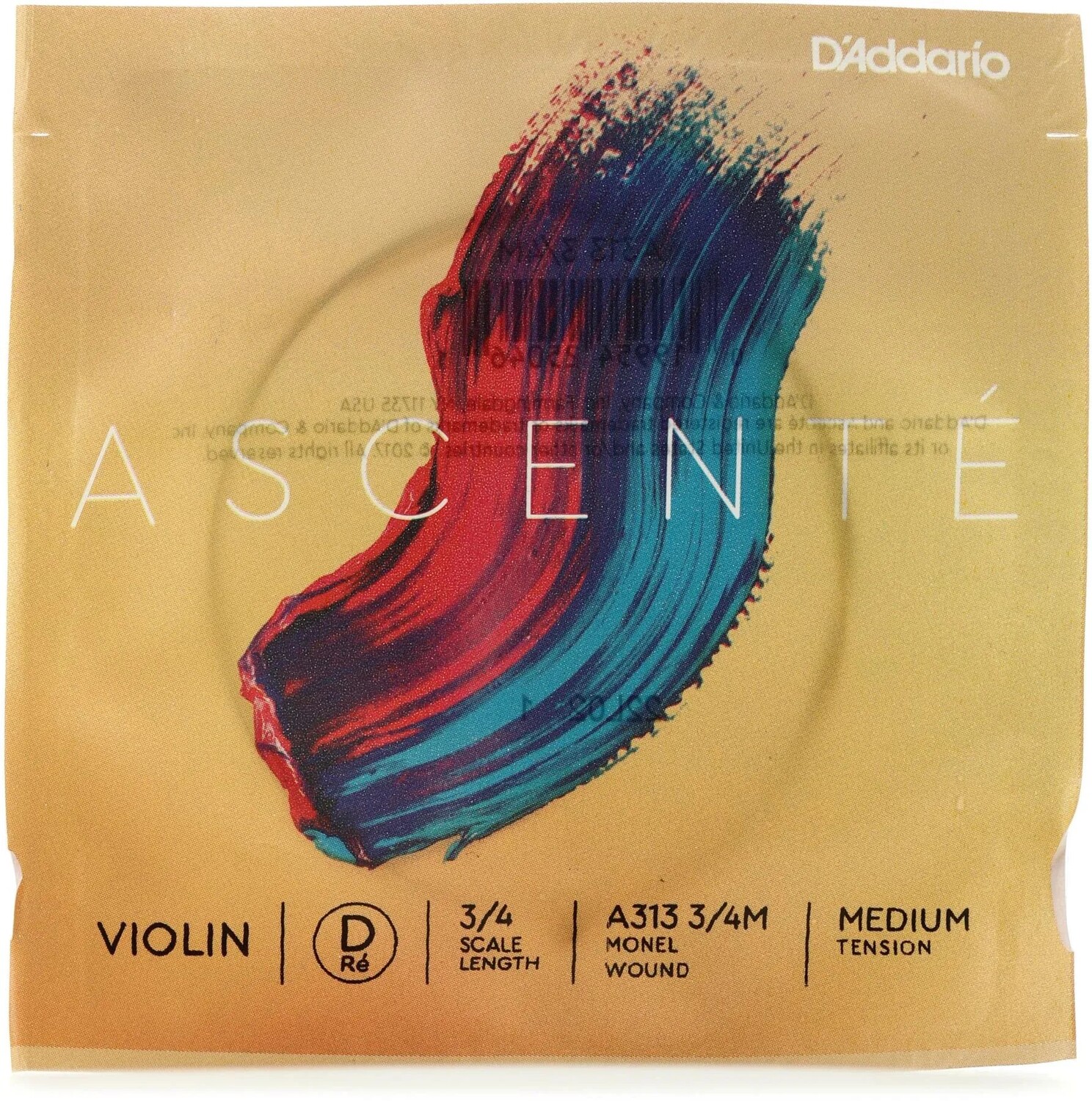 

Струна D'Addario A313 Ascente для скрипки D - размер 3/4, среднее натяжение