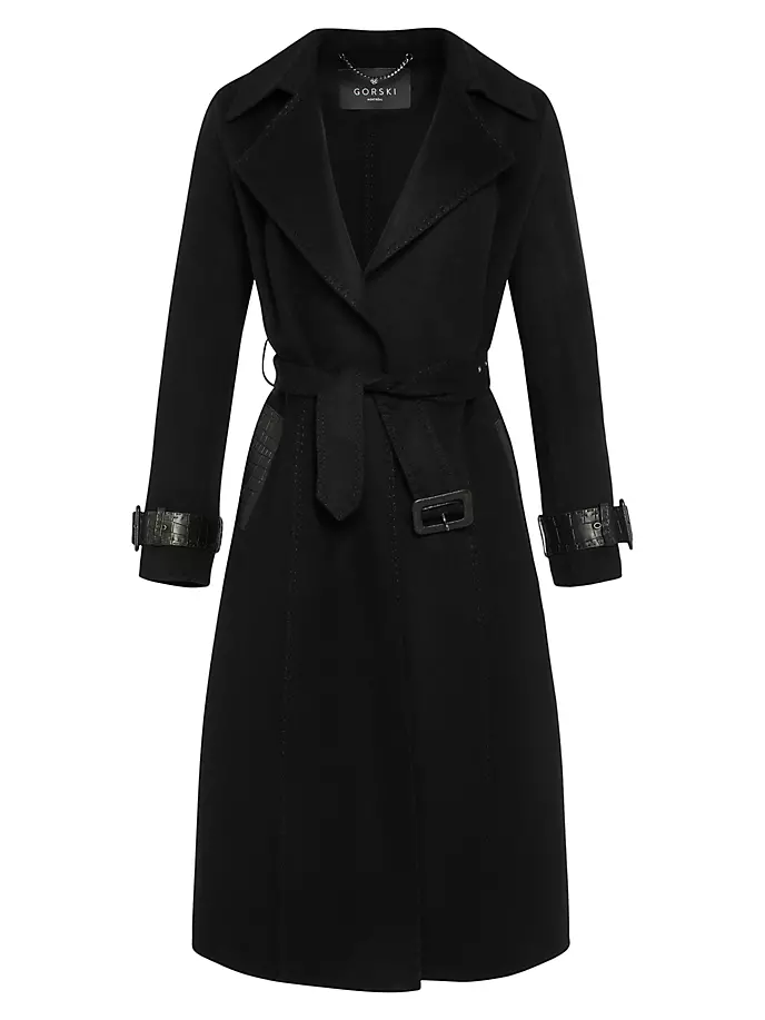 

Тренч Loro Piana из кашемира и шерсти Gorski, черный