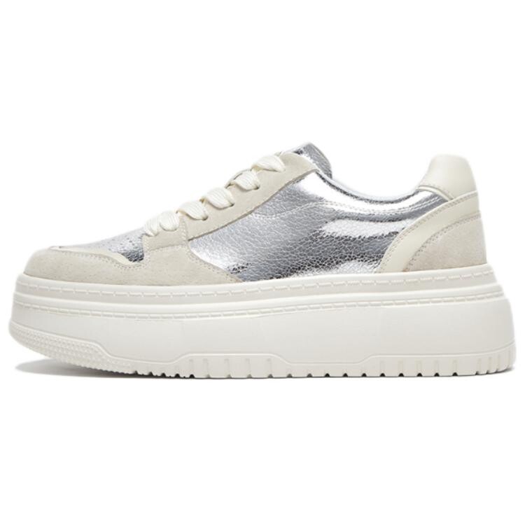 

Кеды, скейтборд обувь женская низкая Basto, цвет Silver/off-white