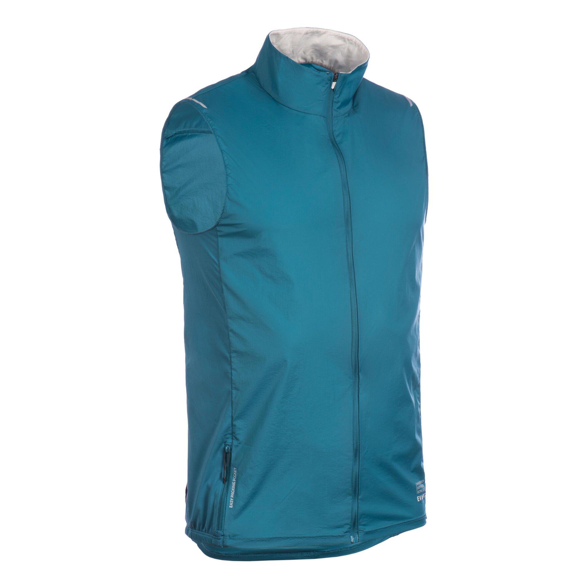 цена Ветрозащитная куртка без рукавов для бега по пересеченной местности Decathlon Evadict, синий