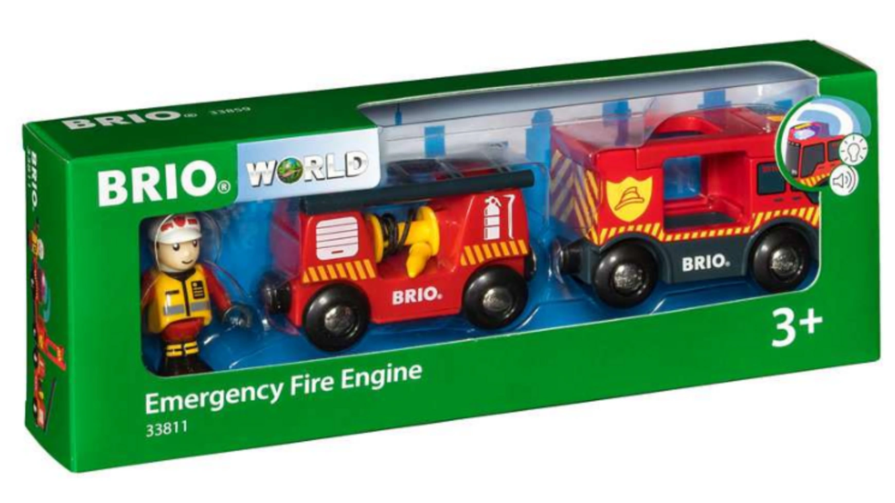 Поезд Brio пожарная лестница со светом и звуком конструктор play smart автомонтаж пожарная машина со светом и звуком серия спецавтомобиль 105 деталей спецтехника