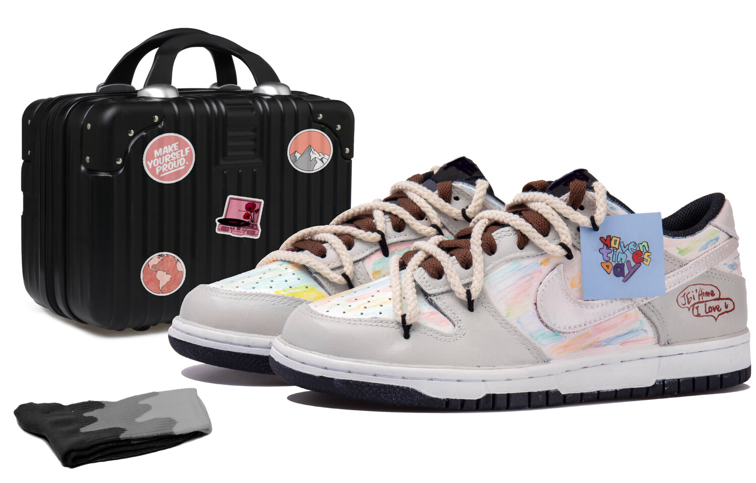 

Кроссовки Nike Dunk Skateboarding Shoes Women's Low-top Gray/Silver, серый